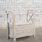 Indian Solid Wood Seating Bench With Storage